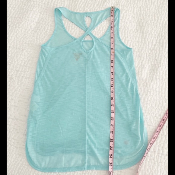 Lilly Pulitzer Luxletic KAI Tank Top Cross Strap Mint Green/Blue XS - Picture 10 of 11